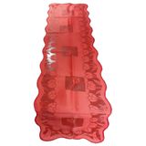Caminho De Mesa Renda Suzigan Tulipas Vermelho 1,50m X 40cm