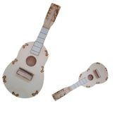 Brinquedo Pedagógico Educativo Madeira Violão Viola Branco
