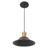 Luminaria Estilo Industrial Preta Com Cobre Mesa Bilhar