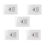5 Pc Tomada Para Moveis Margirius Rj45 Branca Informática C