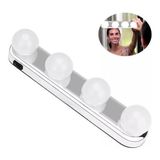 Luz De Espelho Maquiagem Camarim Led 4 Lampadas Sem Fio