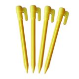 Estacas De Plástico Para Barraca 15cm - 6 Pç Amarelo