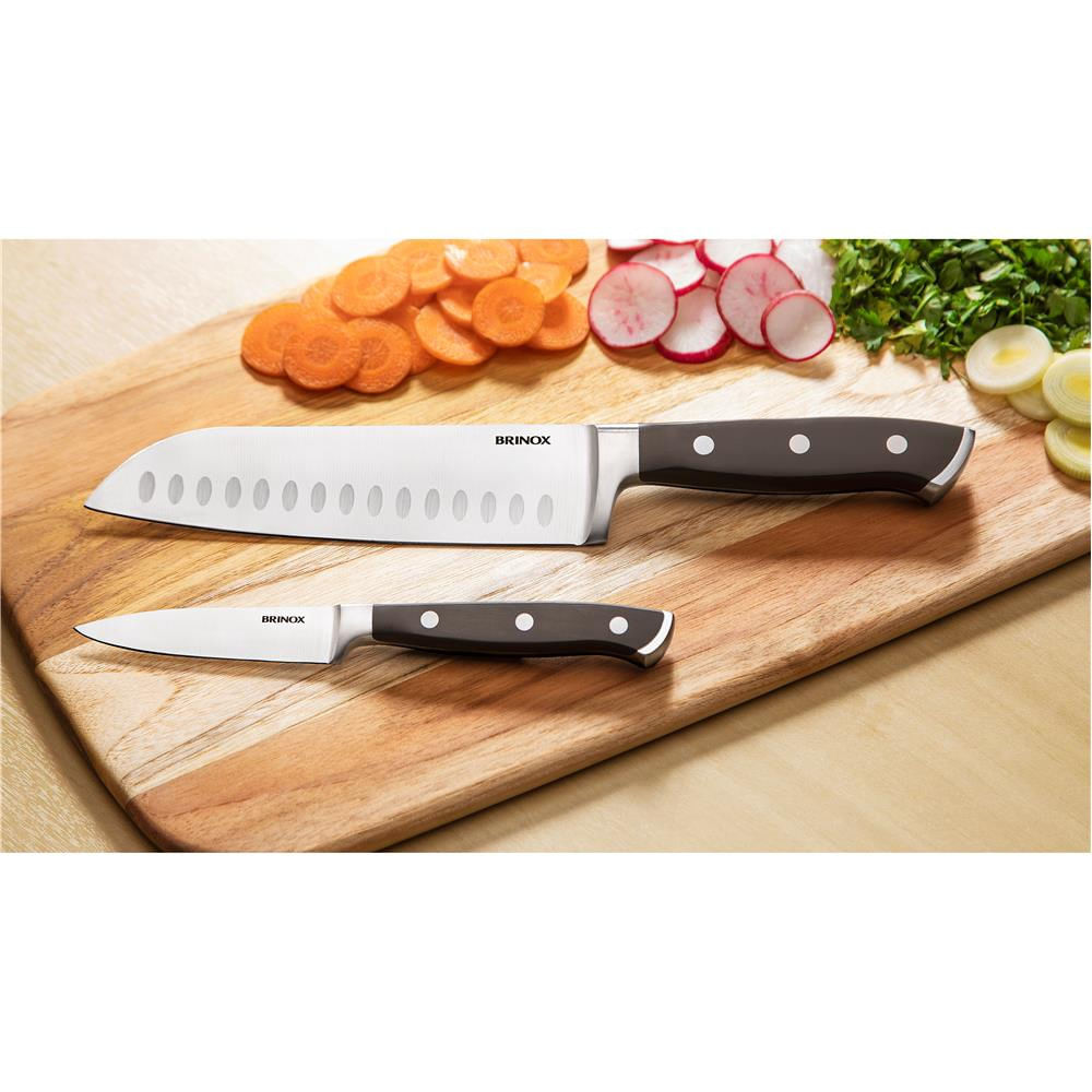 Faca Brinox Em Aço Inox Santoku Infinity 7 Polegadas