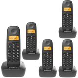 Kit Telefone Fixo Sem Fio Com 4 Ramal De Mesa Para Empresa
