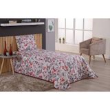 Cobreleito Estampado Cama Solteiro Viena Valentina 2 Peças