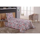 Cobre Leito Estampado Cama Solteiro Viena Valentina 2 Peças