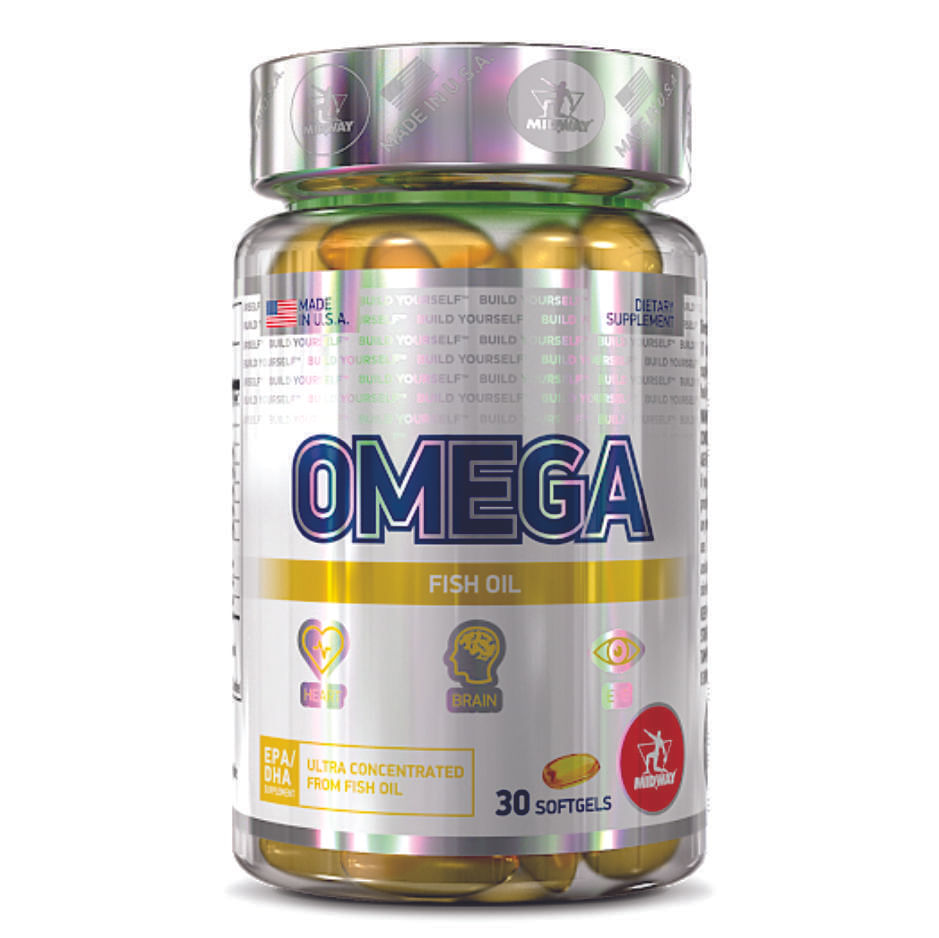 Omega 3 Epa Dha 30 Cápsulas - Midway - Óleo De Peixe