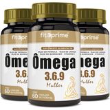 Kit 3 Ômega 3-6-9 Mulher Prímula Linhaça Borragem Vitamina E