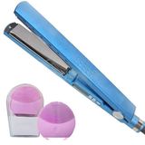 Kit 1 Prancha Nanotitanium + 1 Esponja Facial Rosa Bebê N7