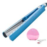 Kit 1 Prancha Nanotitanium + 1 Esponja Facial Rosa Bebê N8