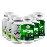 Combo 3 Super Slim X 60 Cáps + 3 Ação Detox 60 Cáps Emagrece