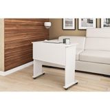 Mesa Notebook Dobrável Rodízios Branco