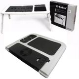 Mesa Dobrável Notebook Usb Luminária Garra Table Lamp