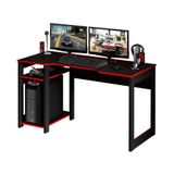 Mesa Para Computador Notebook Gamer Me4152 Preto/vermelho