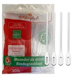 Palheta Mexedor De Café Drink Plastic Descartável 11cm C/500