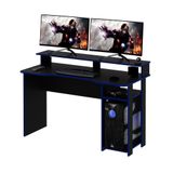 Mesa Para Computador Notebook Gamer Me4153 Preto/azul