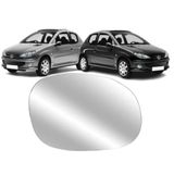 Lente Retrovisor Com Base Peugeot 206 207 99.. Ld Direito