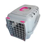 Caixa Transporte Falcon Neon Aço Para Cães E Gatos Nº2 Pink