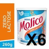 Molico Po Zero Lactose 260g - Kit C/6