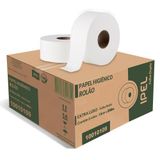 Papel Higienico Rolao Folha Dupla 100% Celulose 8x250m Ipel