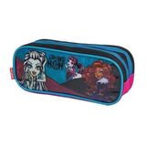 Estojo Duplo Escolar Monster High Infantil Porta Lápis