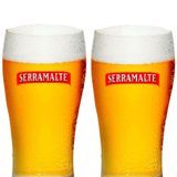 Conjunto Com 2 Copos Para Cerveja Serramalte Globimport - 340ml