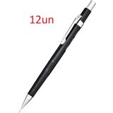 Kit 12un Lapiseira 0.7 Mm Ponta Fina Técnica Metal