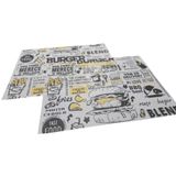 Papel Mantega Acoplado Embalar Hamburguer Impermeavel 100un