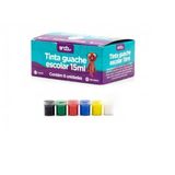 Tinta Guache 6 Cores 15ml Pintura Desenhos Infantil Escolar