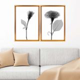 Quadro com Moldura Chanfrada Sombra Flores