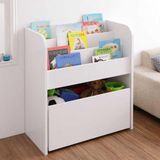 Organizador De Livros Com Baú Infantil Austin 100% Mdf