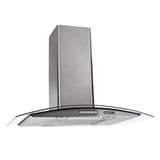 Coifa De Parede 70cm Vidro Curvo Duto Slim 220v