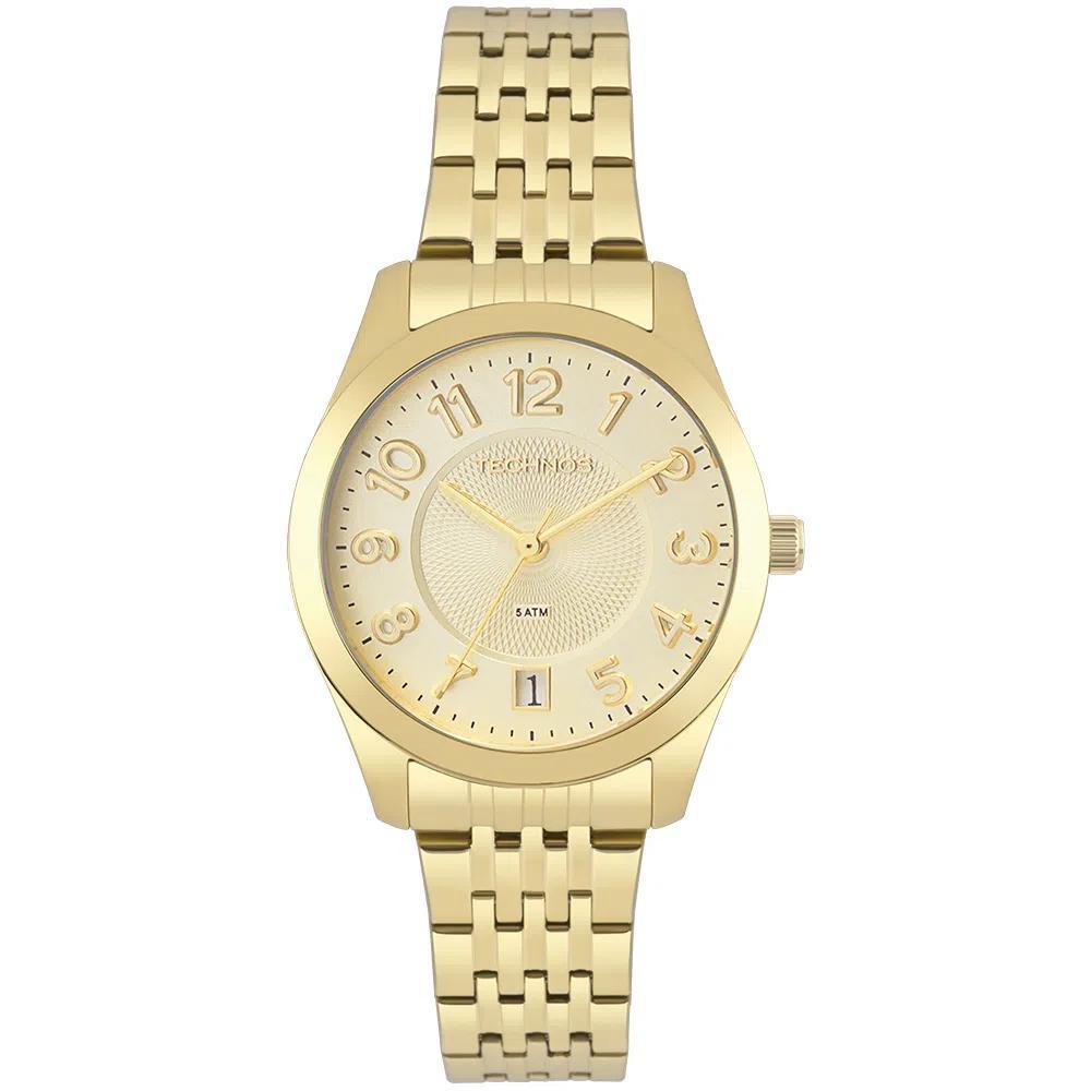 Relogio Technos Feminino Dourado Pequeno Social Classico