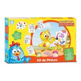 Kit Quadros Pintura Infantil Galinha Pintadinha Com Cavalete