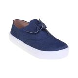 Tênis Slip On Feminino Camurça Cor:Jeans,Tamanho:38