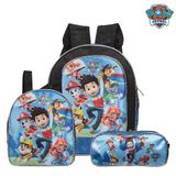 Mochila Escolar Patrulha Canina Rodinha Kit Lancheira+estojo