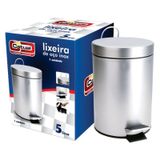 Lixeira De Inox Com Pedal 5 Litros