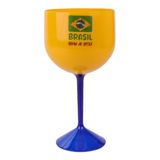 Taça Gin Drink Plástico Brasil Copa Mundo Hexa Sortido 540ml