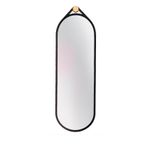Espelho Decorativo Adnet Flat Preto 120x40cm Oblongo
