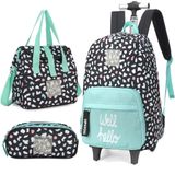 Kit Mochila Rodinhas Lancheira Estojo Well Up4you - Luxcel