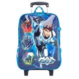 Mochila Max Steel Carrinho Infantil Tam G Rodinhas Escolar