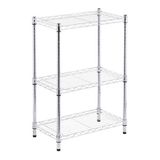 Estante 3 Prateleiras Multiuso Metal Cromada - Cromada
