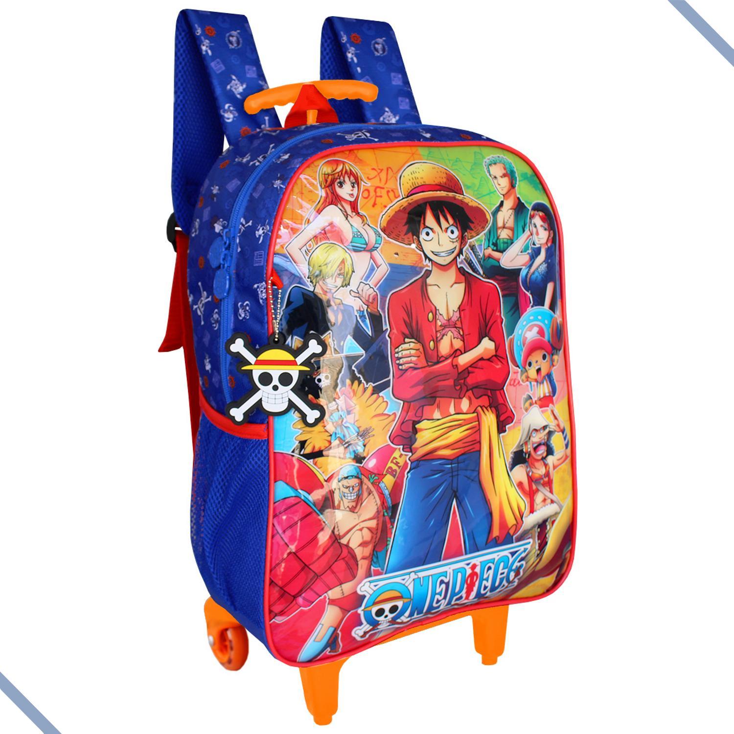 Mochila Escolar De Rodinhas Luffy Pirata One Piece Anime - Carrefour