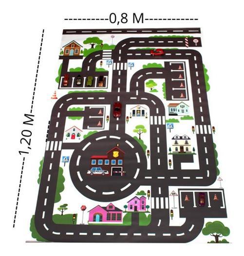 Pista De Carrinho Hotwheels Cidade Para Chão Em Lona Gigante - Carrefour