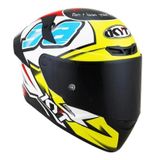 Capacete Kyt Tt Course 98 Bomb Branco/amarelo 58 M