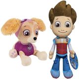 Patrulha Canina Pelúcia Kit 2 Ryder Skye 20cm Paw Patrol