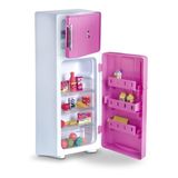 Geladeira Cozinha Brinquedo Infantil Grande Rosa 65 Cm