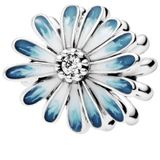 Berloque Margarida Azul Pulseira Joia Prata 925 Flor