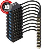 Kit Com 10 Cabos Conversor Adaptador Mini Hdmi Para Vga