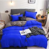 Jogo De Cama Casal King Size 7 Peças Com Edredom Blue Grey